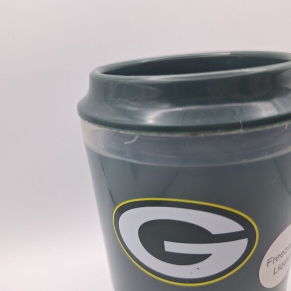 Green Bay Packers Football Cup Freeze Drink Plastic Wisconsin Cheeseheads NFL - Picture 4 of 6